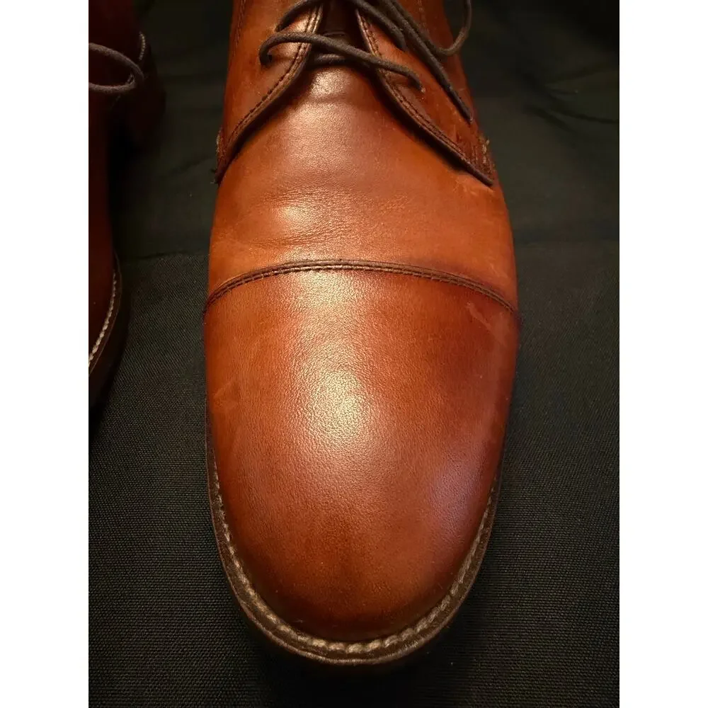 Cole Haan Men's Lenox Hill Cap Toe Dress Shoes British Tan Leather 10 Wide